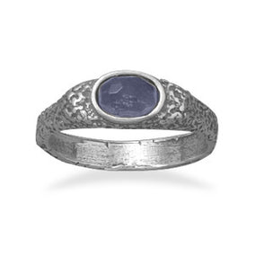 Oxidized Purple CZ Ring