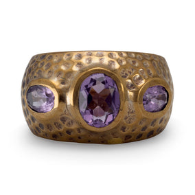 Bronze and Amethyst Ring