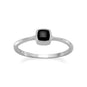 Square Black Onyx Inlay Ring