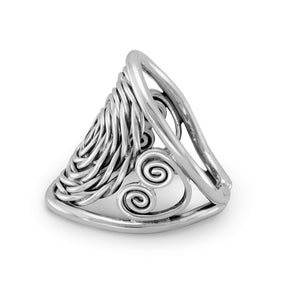 Oxidized Coil Design Ring