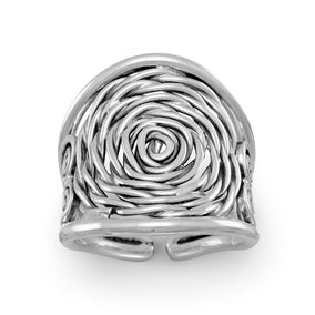Oxidized Coil Design Ring