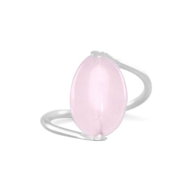 Oval Rose Quartz Ring