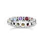 Oxidized Multistone Eternity Ring