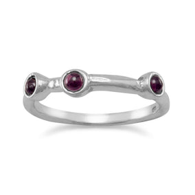 Polished Garnet Ring
