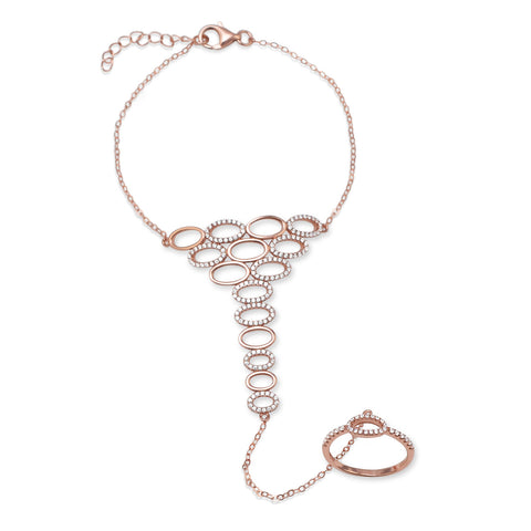 14 Karat Rose Gold Plated Signity CZ Wringlet