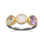 Two Tone Multistone Ring