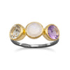 Two Tone Multistone Ring