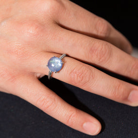 Rhodium Plated Triplet Ring