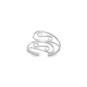 Wrap Design Polished Toe Ring