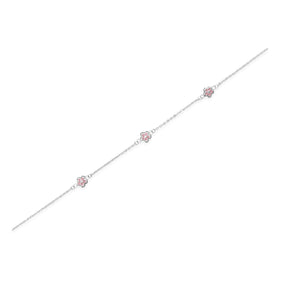 9" + 1" Anklet with Puffed Heart Charm