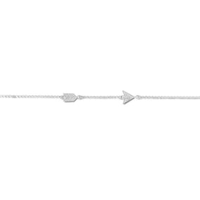 9" + 1" Pave CZ Arrow Anklet