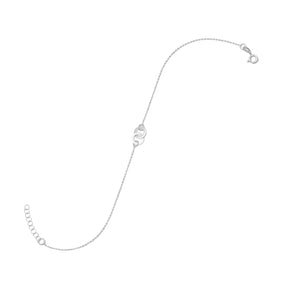 11" + 1" Double Circle Anklet