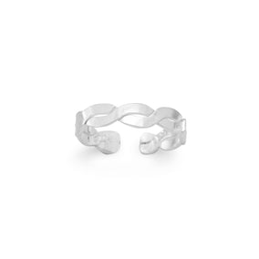Polished Twist Toe Ring