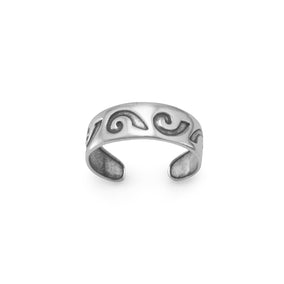 Wave Design Toe Ring
