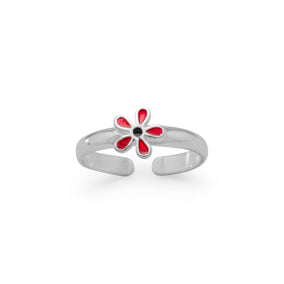Enamel Flower Toe Ring