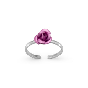 Pink Rose Toe Ring