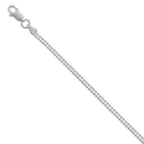 9" + 1" Extension Double Strand Bead Chain Anklet