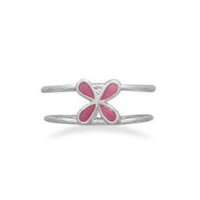 Pink Flower Toe Ring