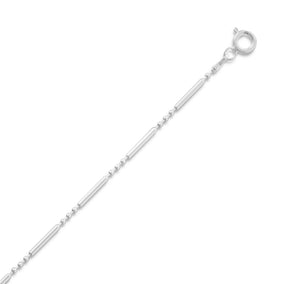 Bead and Bar Necklace (1.5mm)