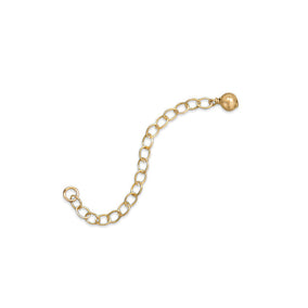 2" 14/20 Gold Filled Extender Chains with 4mm Bead End (Set of 2)