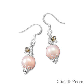 Dyed Pink Cultured Freshwater Pearl Fashion Earrings