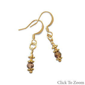 AB Rose Czech Glass Fashion Drop Earrings