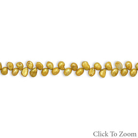 Strand of Wasabi Leaf Green Cultured Freshwater Potato Pearls