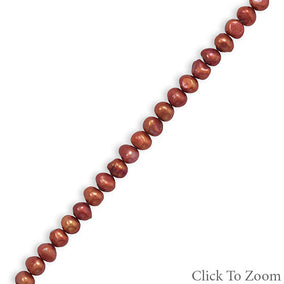 Strand of Copper Cultured Freshwater Potato Pearls