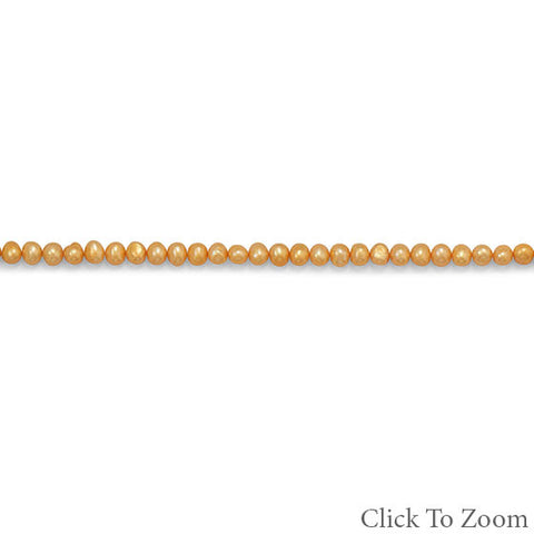 Strand of Orange Cultured Freshwater Potato Pearls