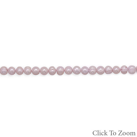 Strand of Pink Cultured Freshwater Potato Pearls