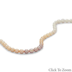 Strand of Graduated Multicolor Cultured Freshwater Rice Pearls