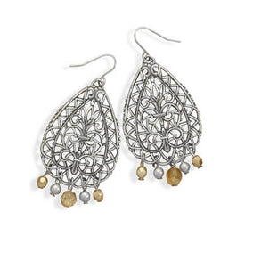 Oxidized Ornate Fashion Earrings