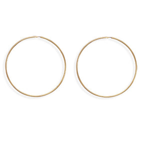 65mm x 2mm Gold Tone Fashion Hoops