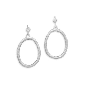 Silver Plated Matte Design Fashion Earrings