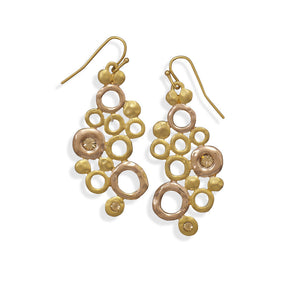 Two Tone Geometrical Fashion Earrings