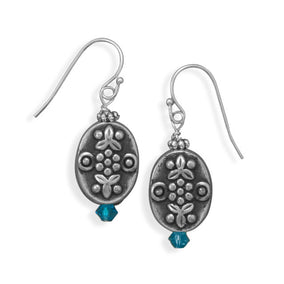 Floral Bead Fashion French Wire Earrings