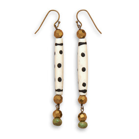 Brass Multibead Earrings