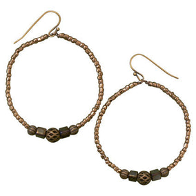 Perfect Circle Brass Earrings