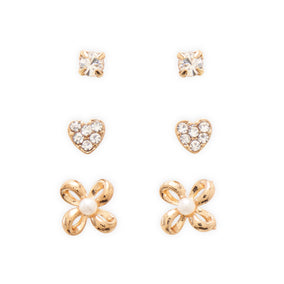 Classic Trio Heart Fashion Earrings