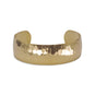 14 Karat Gold Plated Brass Hammered Cuff