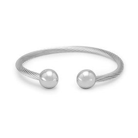 Stainless Steel Cable Cuff Bracelet