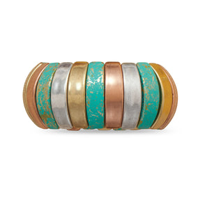 Chunky Multicolor Fashion Stretch Bracelet