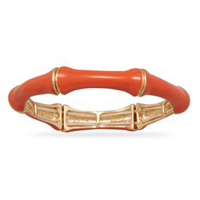 Orange Bamboo Fashion Bangle Bracelet