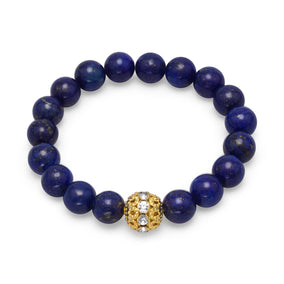 Lapis Bead Fashion Stretch Bracelet