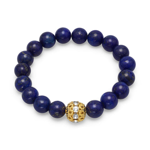 Lapis Bead Fashion Stretch Bracelet