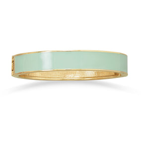 Green Sage Enamel Fashion Bangle Bracelet