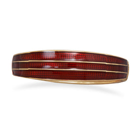 Graduated Red Enamel Fashion Bangle Bracelet