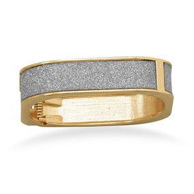 Silver Sparkle Square Fashion Bangle Bracelet