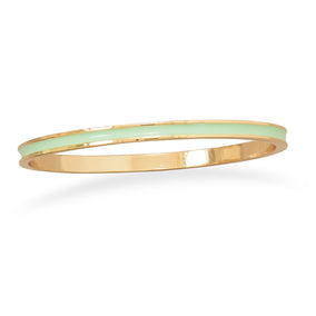 Thin Mint Enamel Fashion Bangle Bracelet