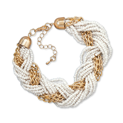 Thick Braided Multistrand Fashion Bracelet